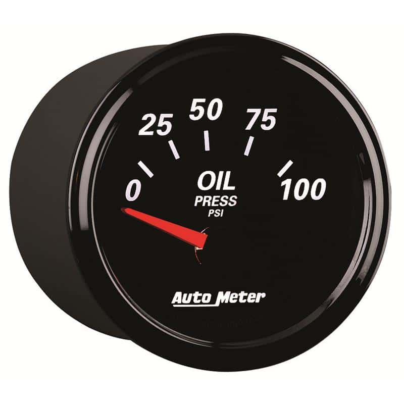 AutoMeter — Autometer Designer Black II 52mm 100 PSI Oil Pressure Gauge
GA 2" OILP ELEC DBII - view 6