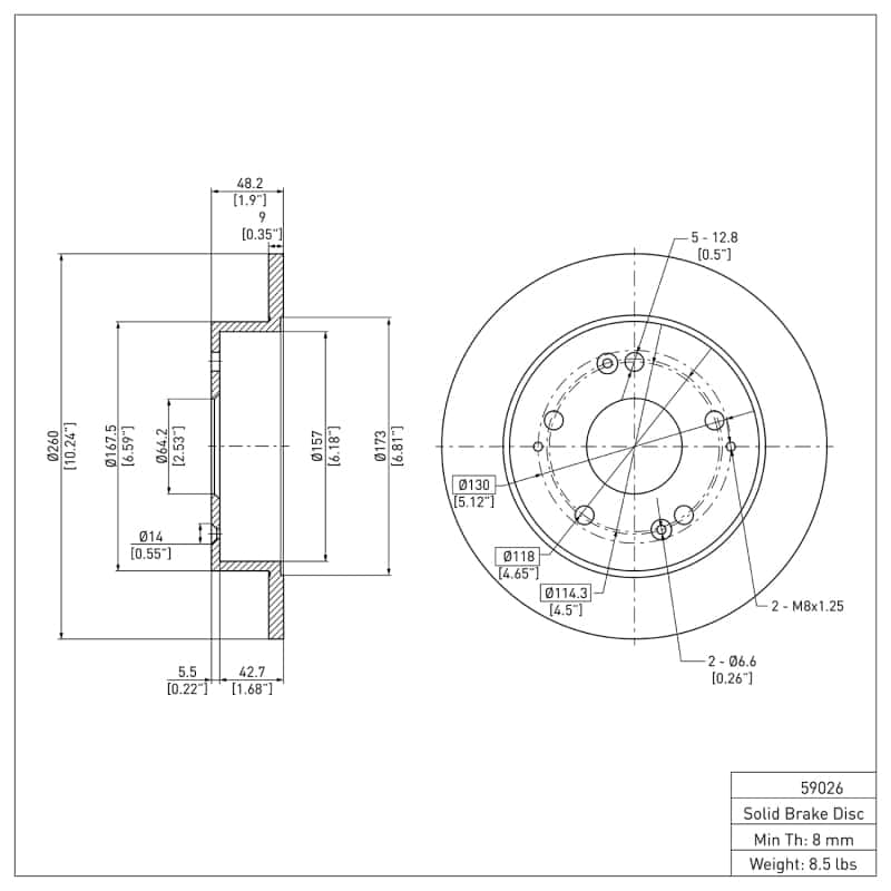 DFC — DFC 97-001 Acura Integra Rear Brake Rotor
DFC Brake Rotor - view 6