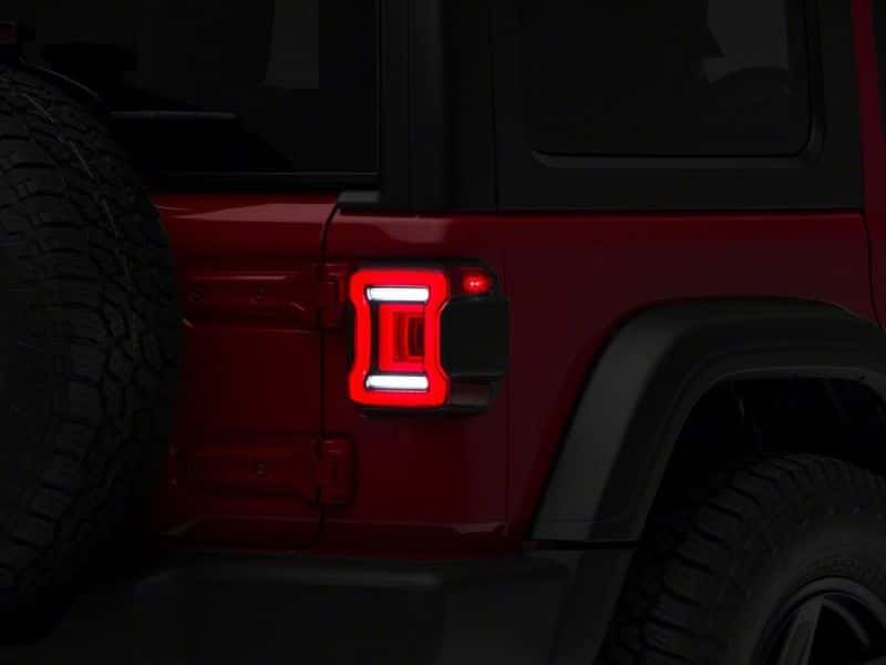 Raxiom — Raxiom 18-23 Jeep Wrangler JL Horizon LED Tail Lights- BlkHousing- Red Lens
Lights - view 2