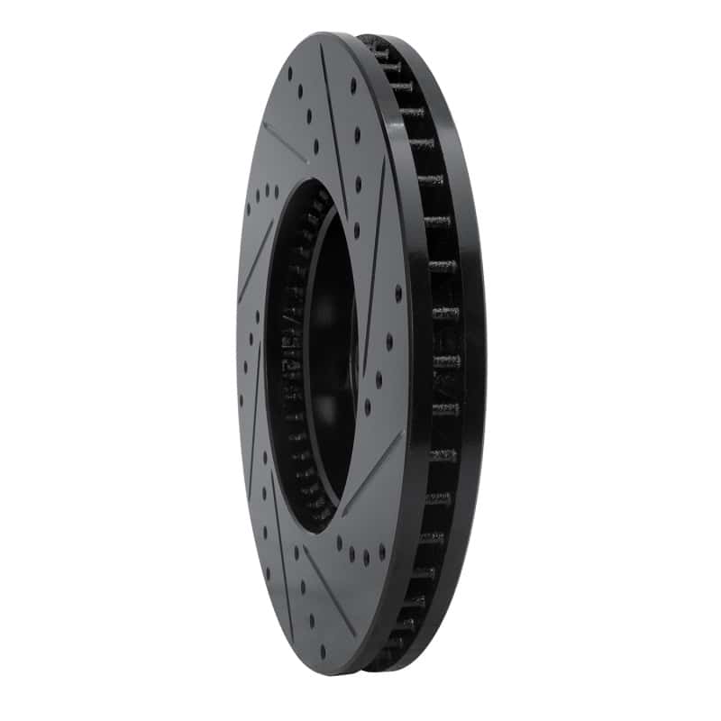 R1 Concepts — R1 92-10 Lexus IS300 Front Left Drilled & Slotted Black Brake Rotor
R1 Brake Rotor Drill - view 4