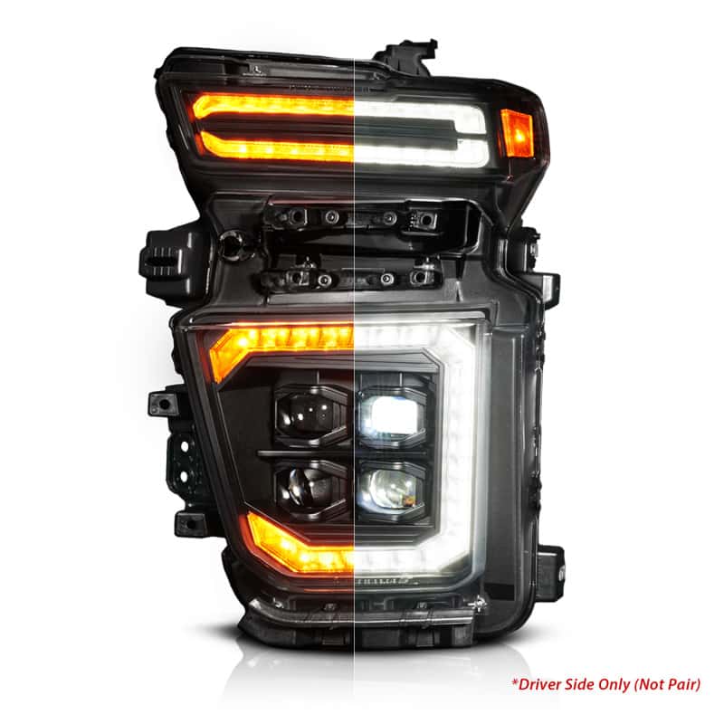 ANZO — ANZO Z-Series 20-23 Chevy Silverado 2500/3500 Z-Series Full LED Proj Headlights Black - Driver Side - view 1
