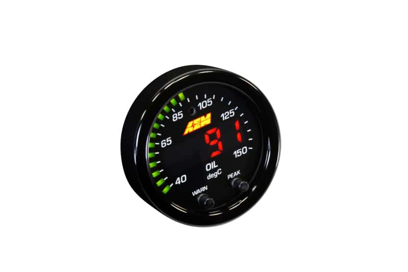 AEM — AEM X-Series Temperature 100-300F Gauge Kit (ONLY Black Bezel and Water Temp. Faceplate)
X-Series Temperature
X-Series Gauge - view 3