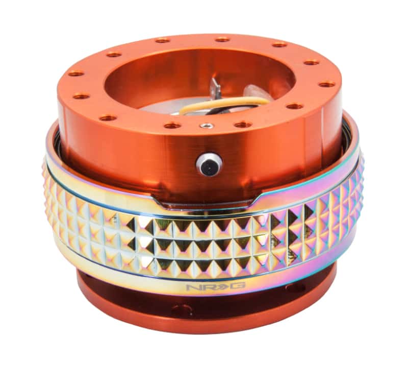NRG — NRG Quick Release Kit - Pyramid Edition - Orange Body / Neochrome Pyramid Ring - view 2
