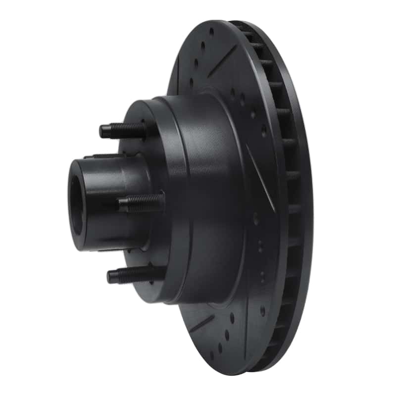 R1 Concepts — R1 79-91 Ford LTD Front Left Drilled & Slotted Black Brake Rotor
R1 Brake Rotor Drill - view 2