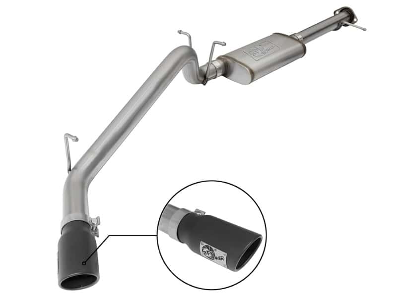 aFe — aFe Mach Force-XP Exhaust 3in CB SS 15-17 GM Colorado/Canyon 2.5L/3.6L Side Exit w/ Black Tip
Cat-Back Exhaust - view 1