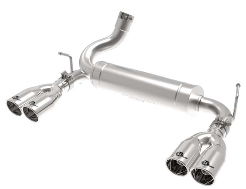 aFe — aFe Rebel Series 2.5in 409 SS Axle-Back Exhaust Polished 07-18 Jeep Wrangler (JK) V6-3.6L/3.8L
Axle-Back Exhaust - view 2