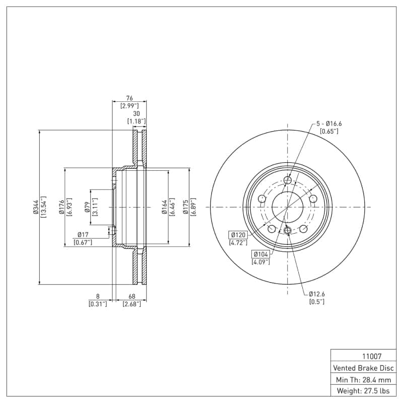 DFC — DFC 03-05 Land Rover Range Rover Front Brake Rotor
DFC Brake Rotor - view 6