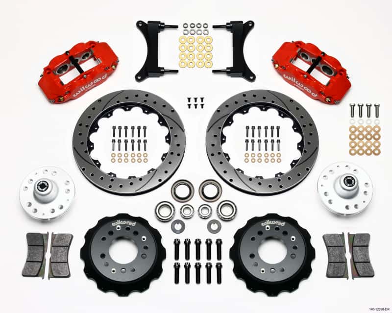 Wilwood — Wilwood Narrow Superlite 6R Front Hub Kit 12.88in Drill Red 79-87 GM G Body
BRAKE KIT - view 1