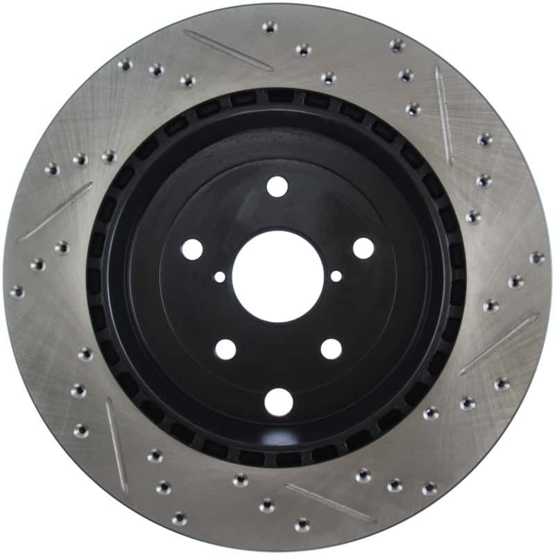 Stoptech — StopTech 08+ Subaru STI (Will Not Fit 05-07) Slotted & Drilled Sport Brake Rotor
StopTech Slotted & Drilled Sport Brake Rotor
Disc Brake Rotor
Slot/Drill Rotor - view 3