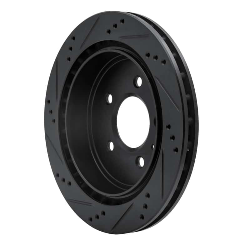 R1 Concepts — R1 03-11 Cadillac STS Rear Right Drilled & Slotted Black Brake Rotor
R1 Brake Rotor Drill - view 4