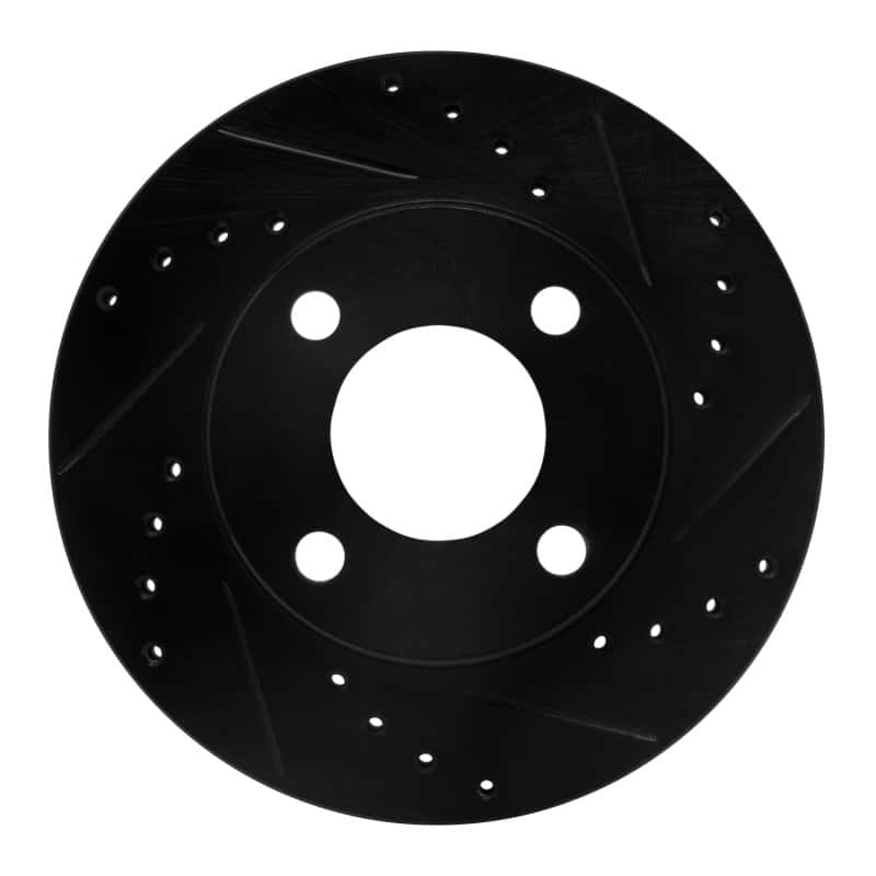 R1 Concepts — R1 90-91 Audi 90 Quattro Front Right Drilled & Slotted Black Brake Rotor
R1 Brake Rotor Drill - view 1