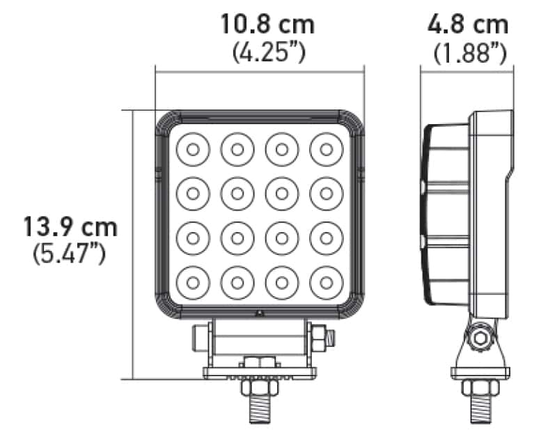 Hella — Hella ValueFit Work Light 4SQ 2.0 LED MV LR LT
Work lamp LED Blstr - view 3