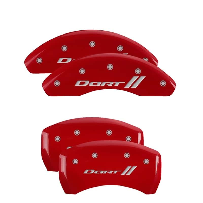 MGP — MGP 4 Caliper Covers Engraved Front & Rear With stripes/Dart Red finish silver ch
Caliper Covers - view 1