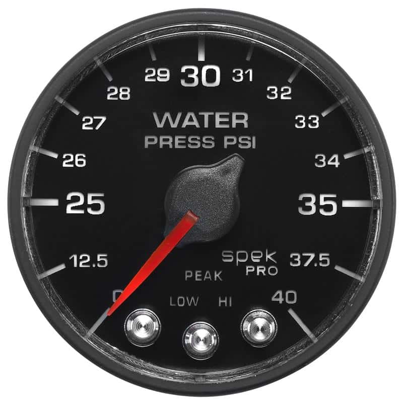 AutoMeter — Autometer Spek-Pro - Nascar 2-1/16in Water Press 0- 40 psi Bfb
GA 2" WP 40 BFB SPEK - view 2