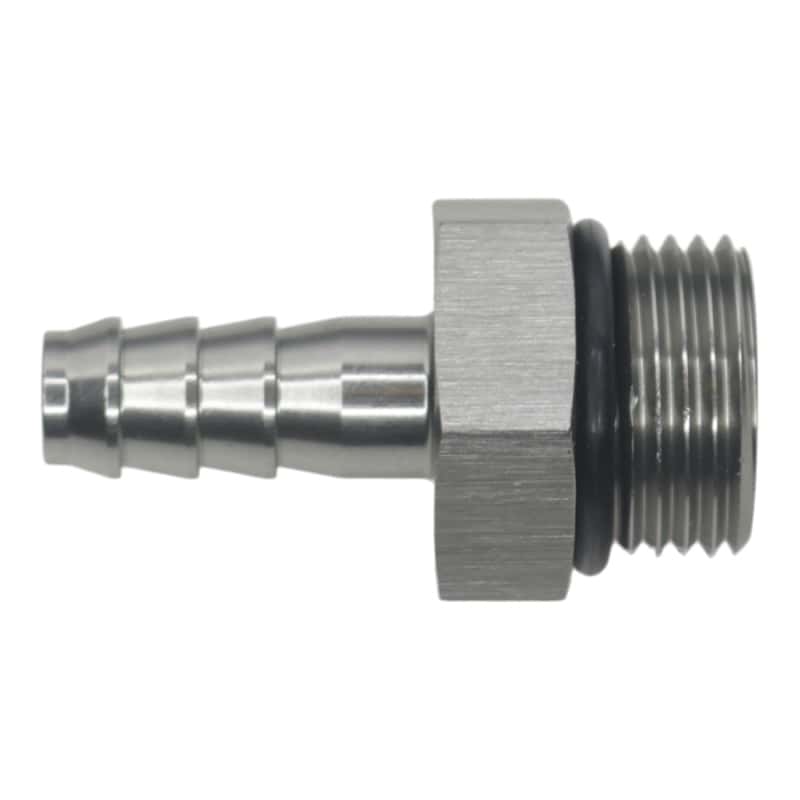 DeatschWerks — DeatschWerks 8AN ORB Male to 5/16in Male Triple Barb Fitting (Incl O-Ring) - Anodized DW Titanium
Lines & Fittings - view 1