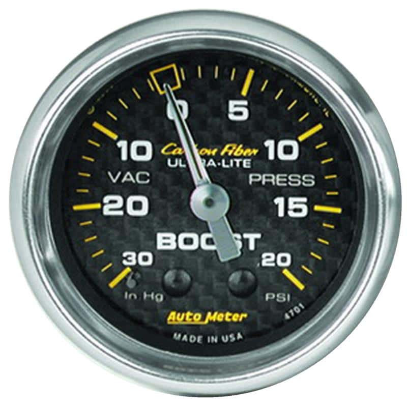 AutoMeter — Autometer Carbon Fiber 52mm 20 PSI Mechanical Boost Gauge
GA 2" BST 20PSI M CF - view 2