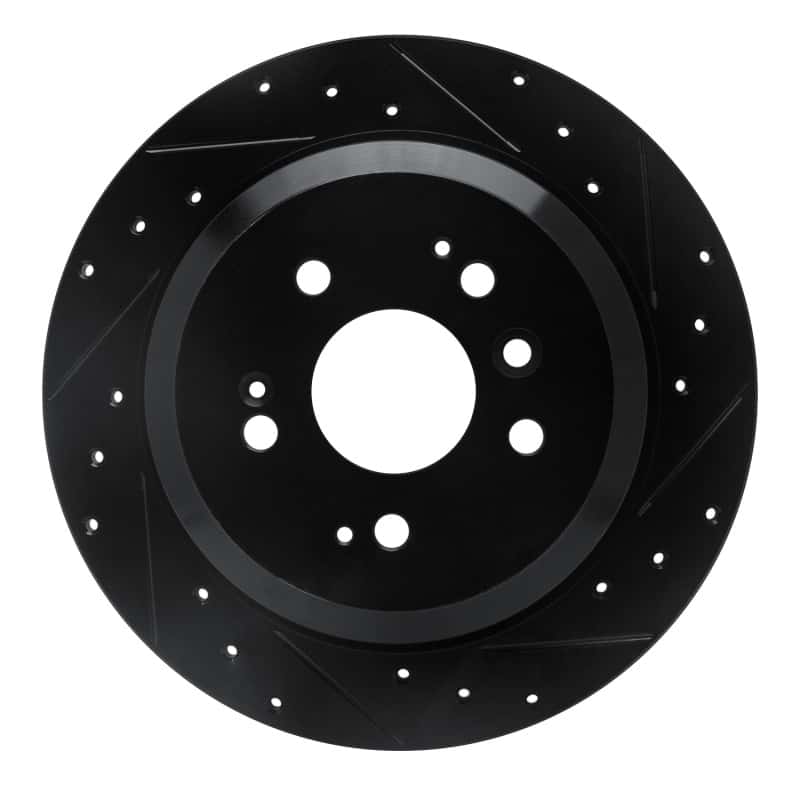 R1 Concepts — R1 16-25 Honda Ridgeline Rear Right Drilled & Slotted Black Brake Rotor
R1 Brake Rotor Drill - view 1