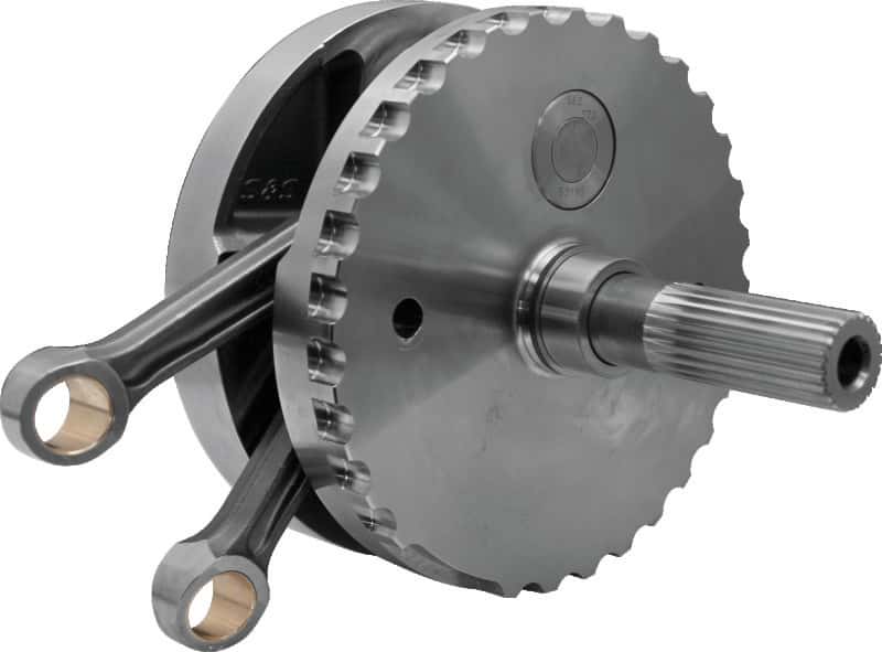 S&S Cycle — S&S Cycle 07-17 BT 4-3/8in Stroke Flywheel Assembly w/ Sprocket Shaft Bearing Race - view 1