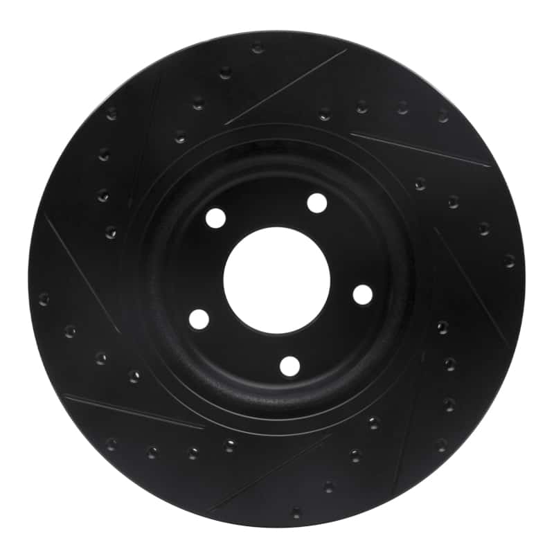 R1 Concepts — R1 98-06 Jaguar XKR Front Right Drilled & Slotted Black Brake Rotor
R1 Brake Rotor Drill - view 5