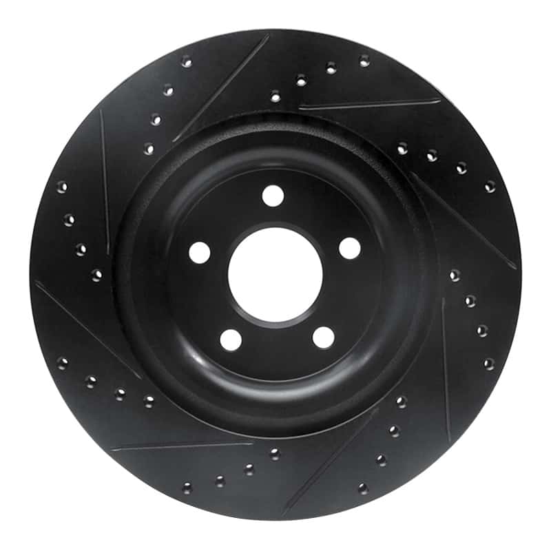 R1 Concepts — R1 14-21 Jaguar F-Type Rear Right Drilled & Slotted Black Brake Rotor
R1 Brake Rotor Drill - view 5