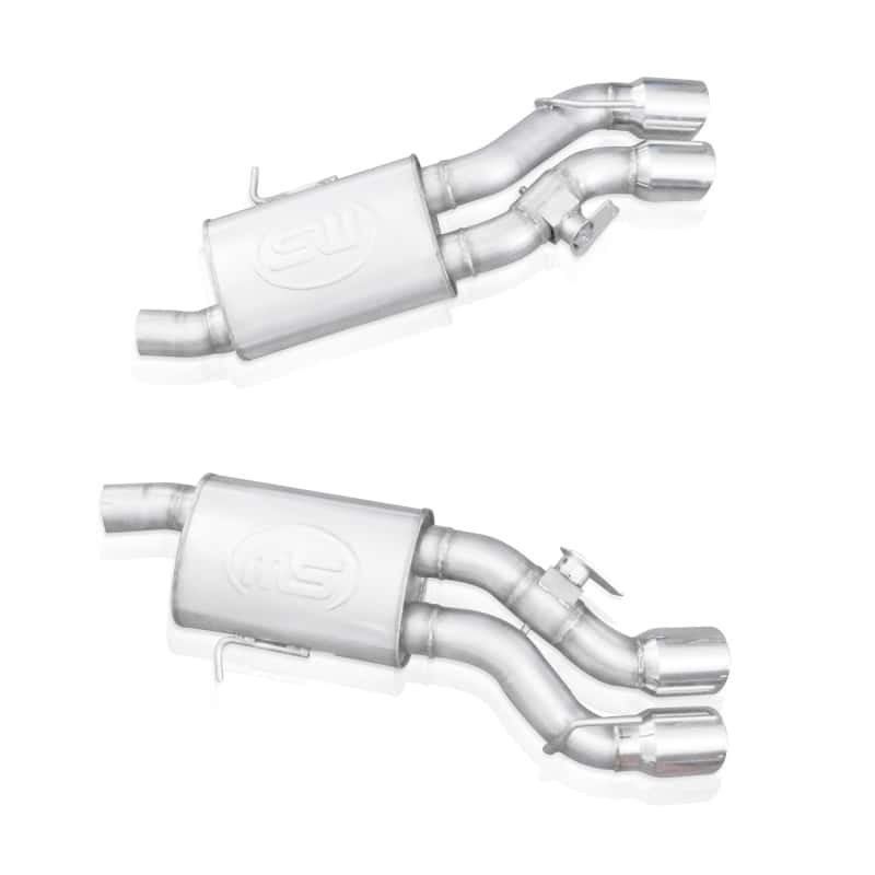 Stainless Works — Stainless Works 2016-18 Cadillac CTS-V Sedan Axle Back System Dual-Mode Turbo Mufflers 4in Tips
Exhaust System - view 3