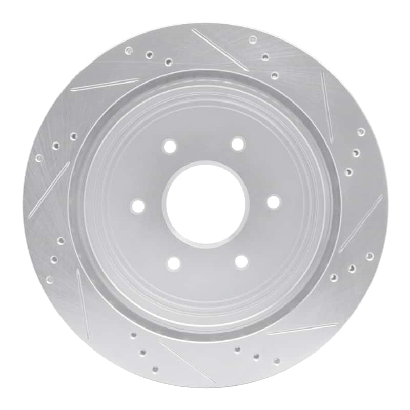 R1 Concepts — R1 17-24 Nissan Titan Rear Left Drilled & Slotted Silver Brake Rotor
R1 Brake Rotor Drill - view 5