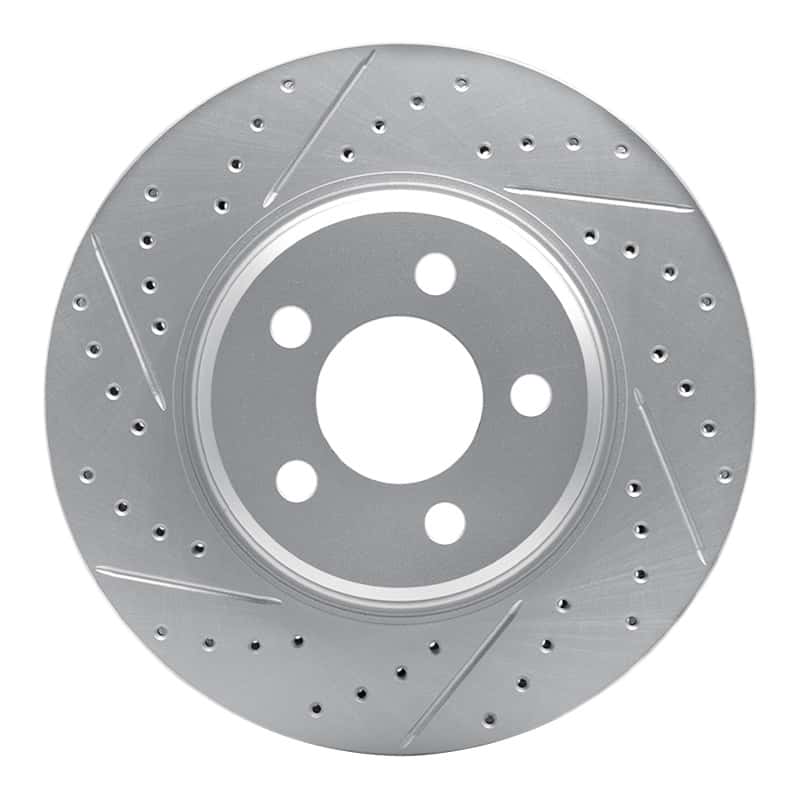 R1 Concepts — R1 07-12 Ford Edge Rear Left Drilled & Slotted Geo-Carbon Rotor - view 1