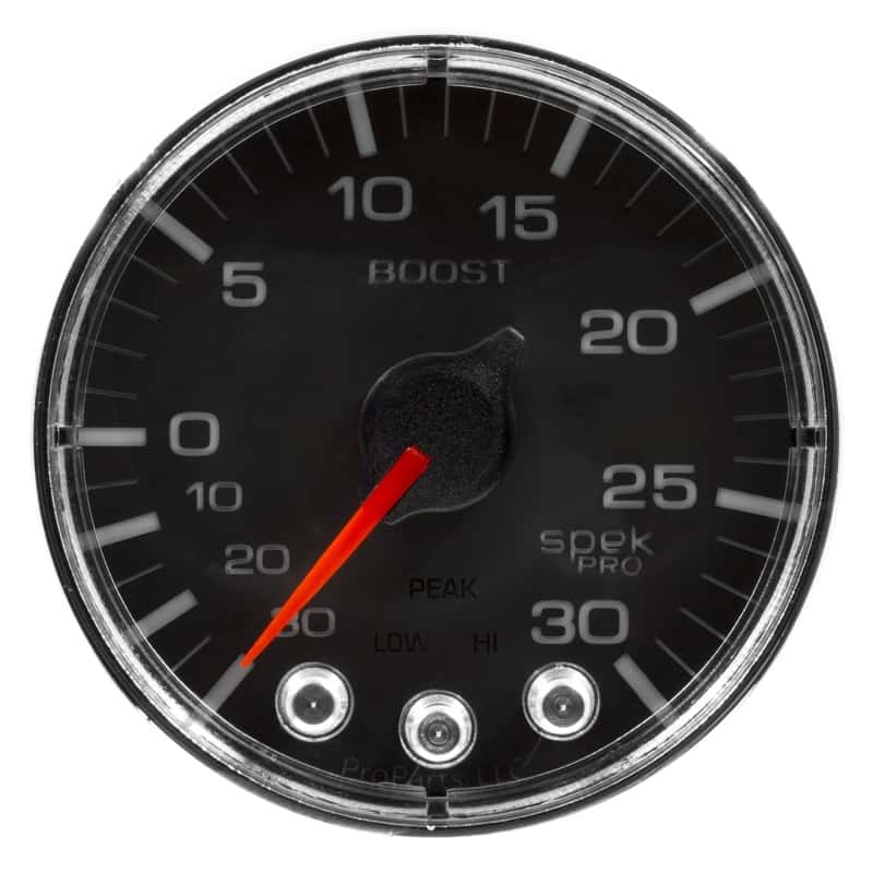 AutoMeter — Autometer Spek-Pro Gauge Vac/Boost 2 1/16in 30Inhg-30psi Stepper Motor W/Peak & Warn Black/Chrome
GA 2" BST 30 BFC SPK - view 4