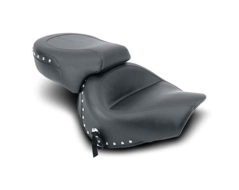 Mustang Motorcycle — Mustang 98-03 Honda VT750 Ace Wide Touring 2PC Seat w/Studs- Black - view 1