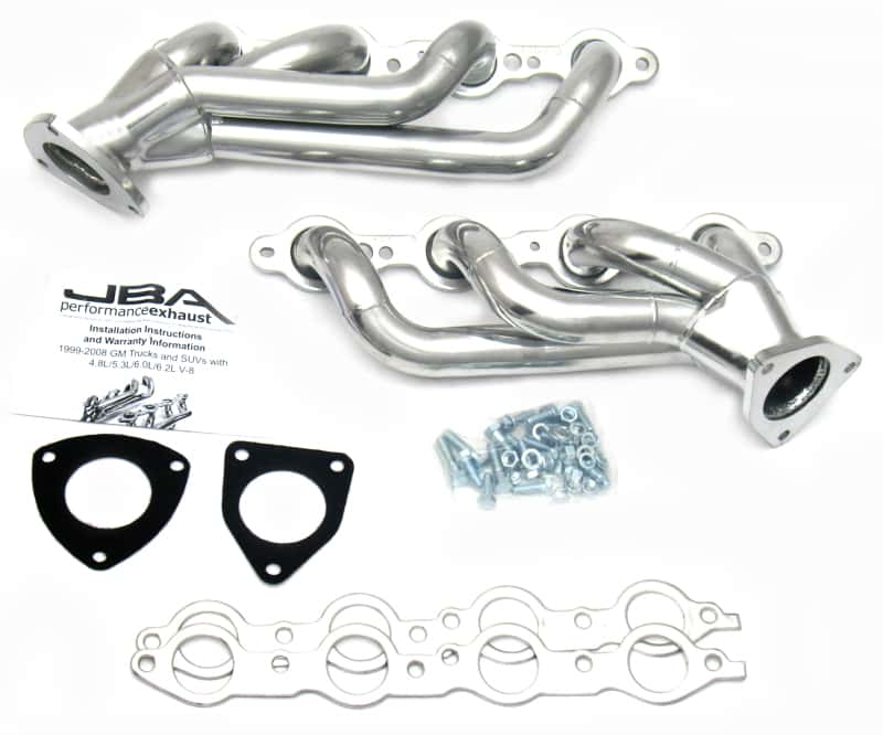 JBA — JBA 03-06 GM Truck 6.0L LS w/o EGR 1-5/8in Primary Silver Ctd Cat4Ward Header
Exhaust Header - view 1