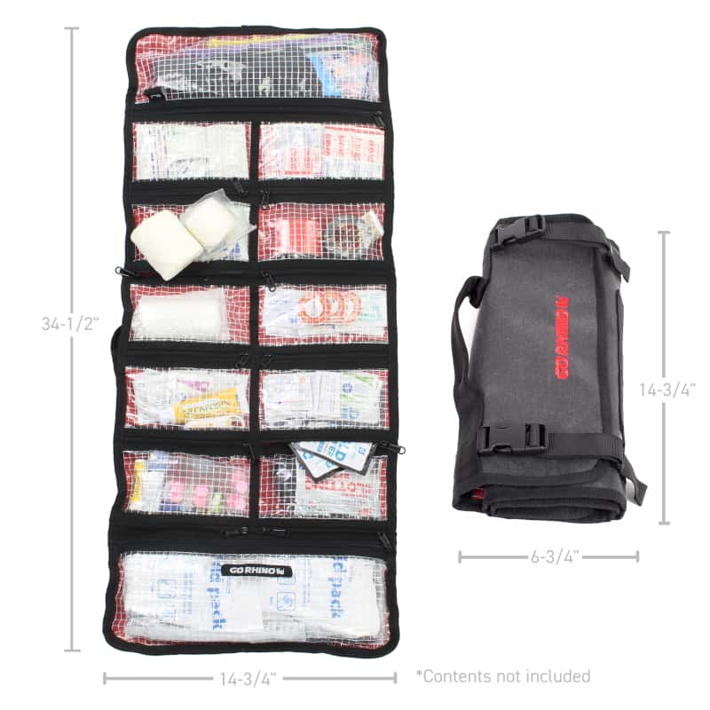Go Rhino — Go Rhino XVenture Gear First Aid Roll - Large (5x5in. Closed) 12oz Waxed Canvas - Black
Xventure Tool Roll - view 8