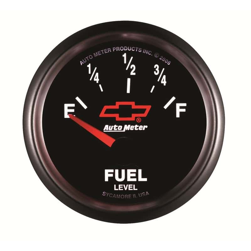 AutoMeter — Autometer GM Bowtie Black 2-1/16 Fuel Level, 0-90 , Air-Core 8-18V
2-1/16" FUEL LEVEL, - view 10
