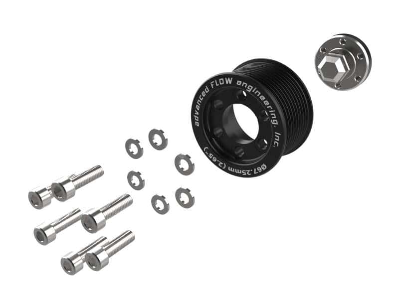 aFe — aFe 15-23 Dodge Challenger / 15-23 Dodge Charger SRT Hellcat 2.65in Supercharger Power Pulley Kit
Billet Power Pulley - view 2