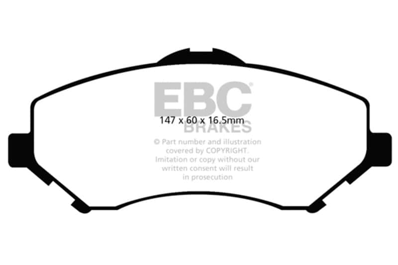 EBC — EBC 08-11 Chrysler Town & Country 3.3 Ultimax2 Front Brake Pads
Disc Brake Pad - view 1