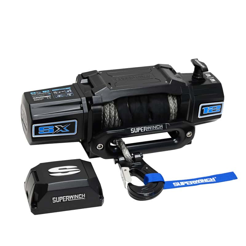 Superwinch — Superwinch 12000 LBS 12V DC 3/8in x 80ft Synthetic Rope SX12SR Winch - Semi Gloss Black
Winch - view 8