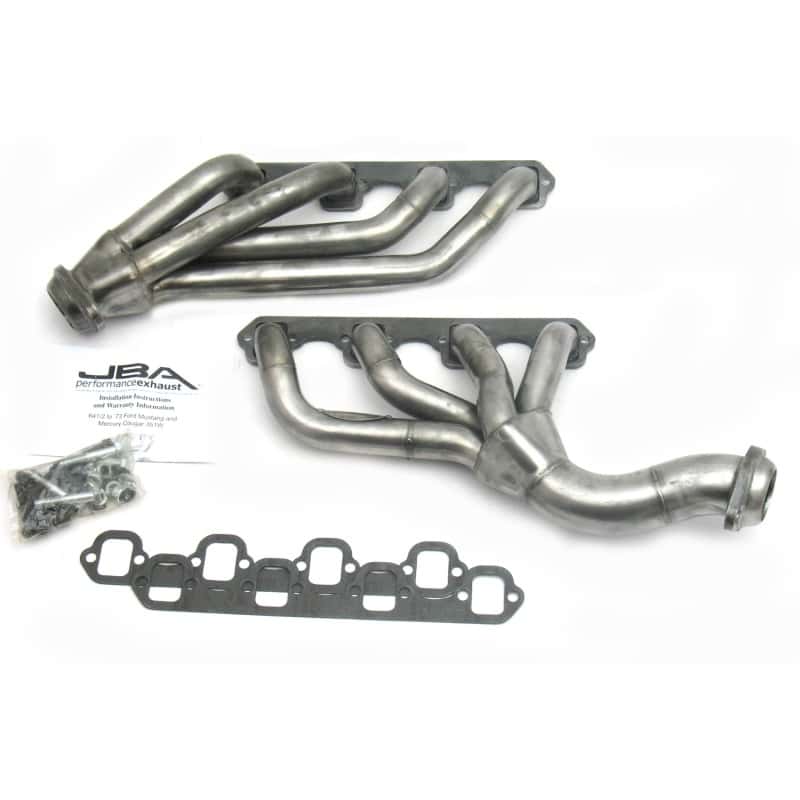 JBA — JBA 65-73 Ford Mustang 351W SBF w/T-5/Cable Clutch 1-5/8in Primary Raw 409SS Mid Length Header
Exhaust Header - view 2