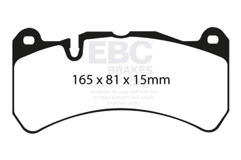 EBC — EBC 07-08 Ferrari 430 Scuderia 4.3 Bluestuff Front Brake Pads
Disc Brake Pad - view 3