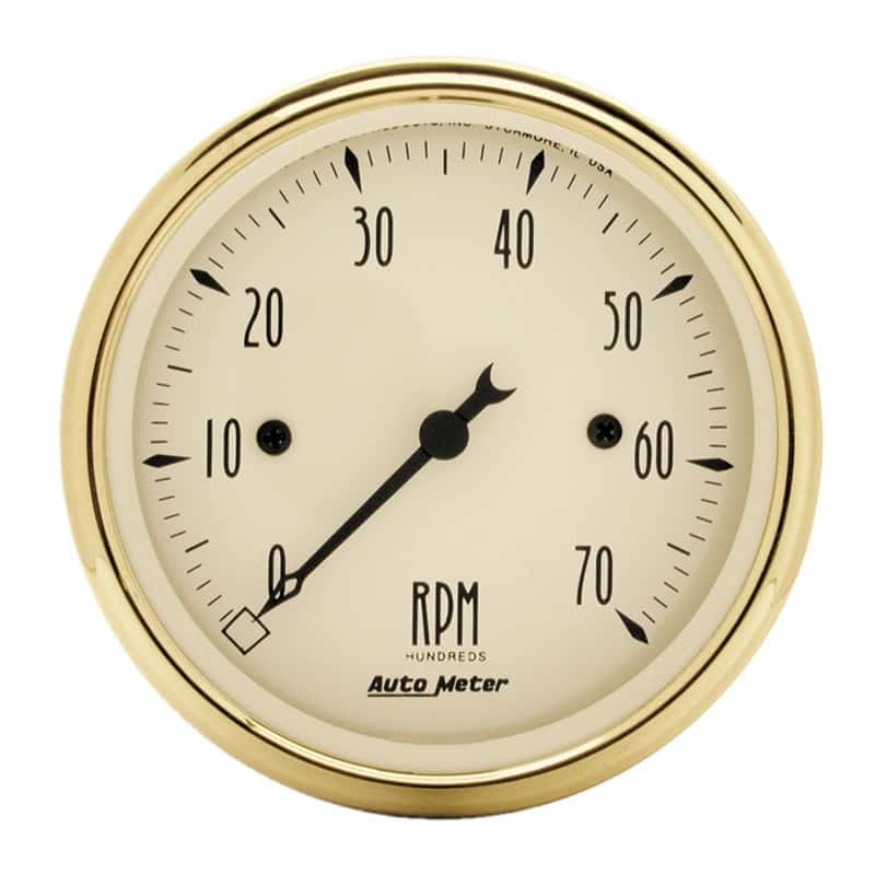 AutoMeter — AutoMeter Golden Oldies 3-1/8in 0-7k Tachometer Gauge
3-1/8" TACH, 7,000 R - view 2