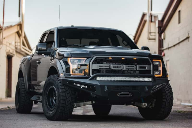 Addictive Desert Designs — Addictive Desert Designs 17-18 Ford F-150 Raptor HoneyBadger Front Bumper w/ Winch Mount
Bumper- Front
Bumpers - view 2
