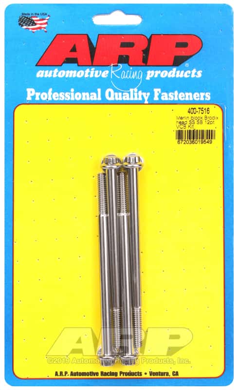 ARP — ARP Merlin Block BRodix Head SB 12pt Valve Cover Bolt Kit - view 1