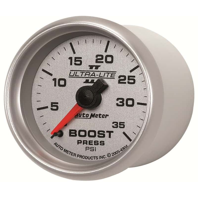 AutoMeter — Autometer UL II Boost Gauge 2-1/16in Mechanical Pressure Ultra-Lite Gauge 35PSI
2-1/16" BOOST, 0-35 - view 5