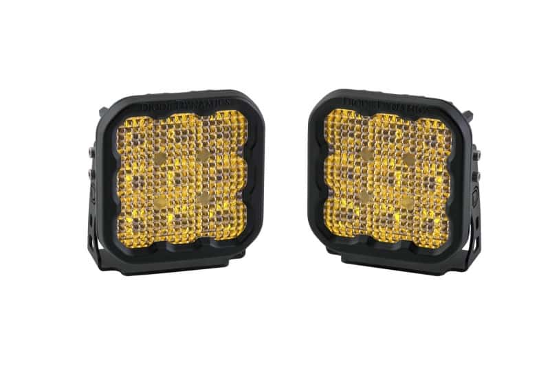 Diode Dynamics — Diode Dynamics SS5 LED Pod Pro - Yellow Flood (Pair) - view 1