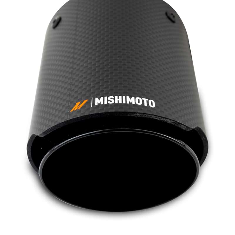 Mishimoto — Mishimoto 2x Carbon Fiber Muffler Tip 2.5in Inlet 3.5in Outlet Black
Exhaust Tip - view 3