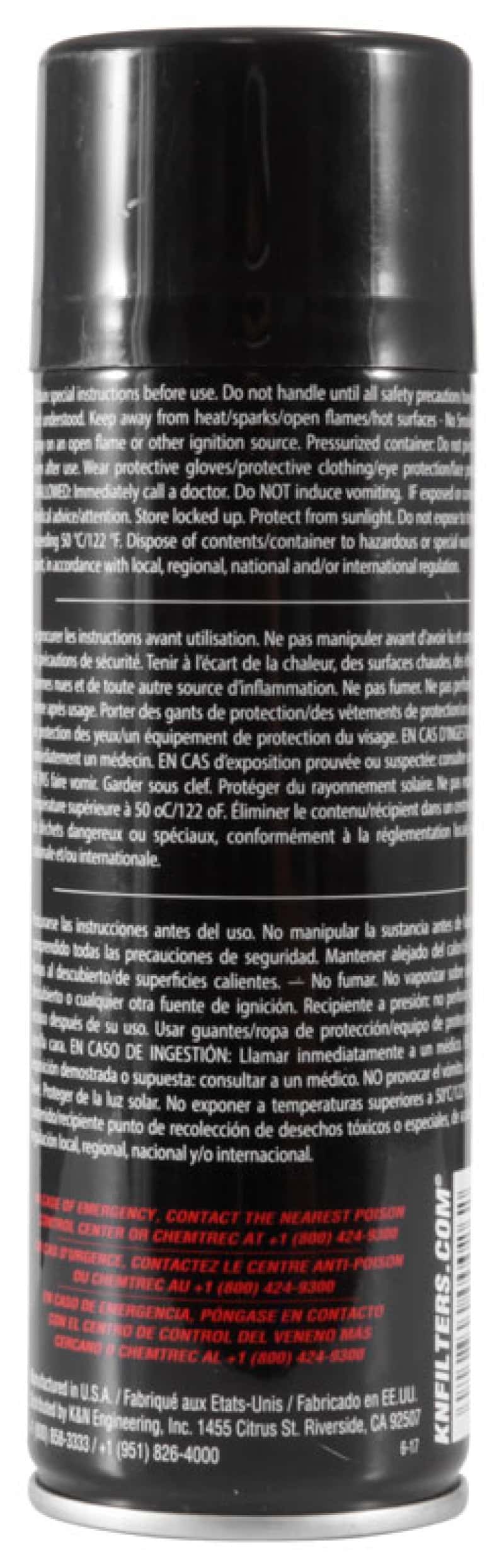 K&N Engineering — K&N 6.5 OZ Aerosol Spray Air Filter Oil
Air Filter Oil-6.5oz
Filter Oil - view 6
