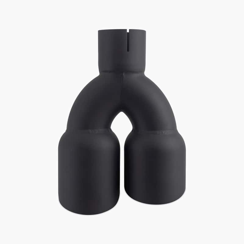 Mishimoto — Mishimoto Dual Offset Tips 2.5in Inlet 3in Outlet Slash Cut - Black - view 4