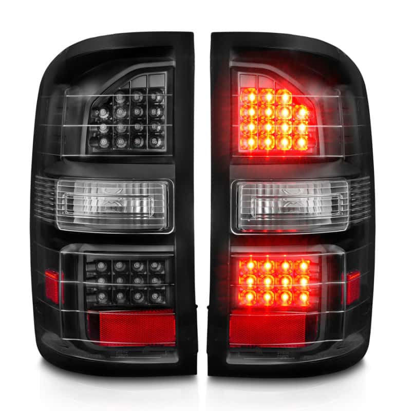ANZO — ANZO 2014-2018 GMC Sierra LED Tail Lights Black Housing Clear Lens - view 7