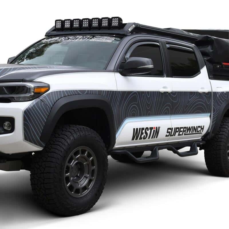 Westin — Westin 2016-2018 Toyota Tacoma Double Cab 4dr In-Channel Wind Deflector 4pc - Smoke
Side Window Vent - view 7