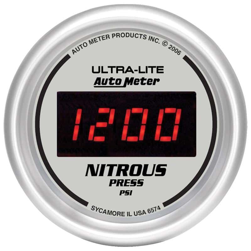 AutoMeter — Autometer Ultra-Lite 2-1/16in 1600 PSI Digital Nitrous Pressure Gauge - Silver
2-1/16" NITROUS, 0-1 - view 2