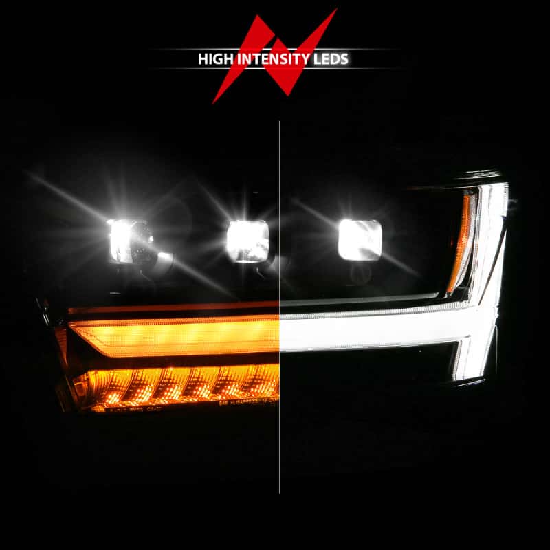 ANZO — ANZO 19-24 RAM 1500 (New Body/OE Halogen) Full LED Proj Headlights DRL/SeqSig Black - Pass. Side - view 12
