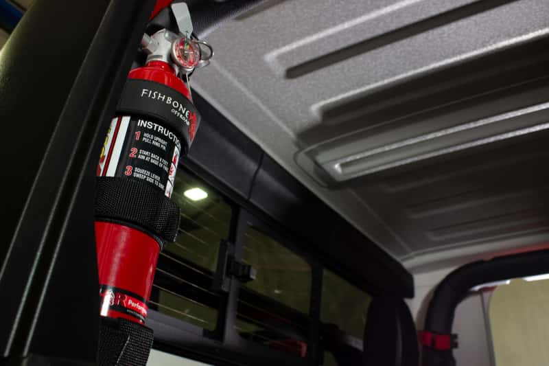 Fishbone Offroad — Fishbone Offroad Padded Roll Bar Black Fire Extinguisher Holder - view 6
